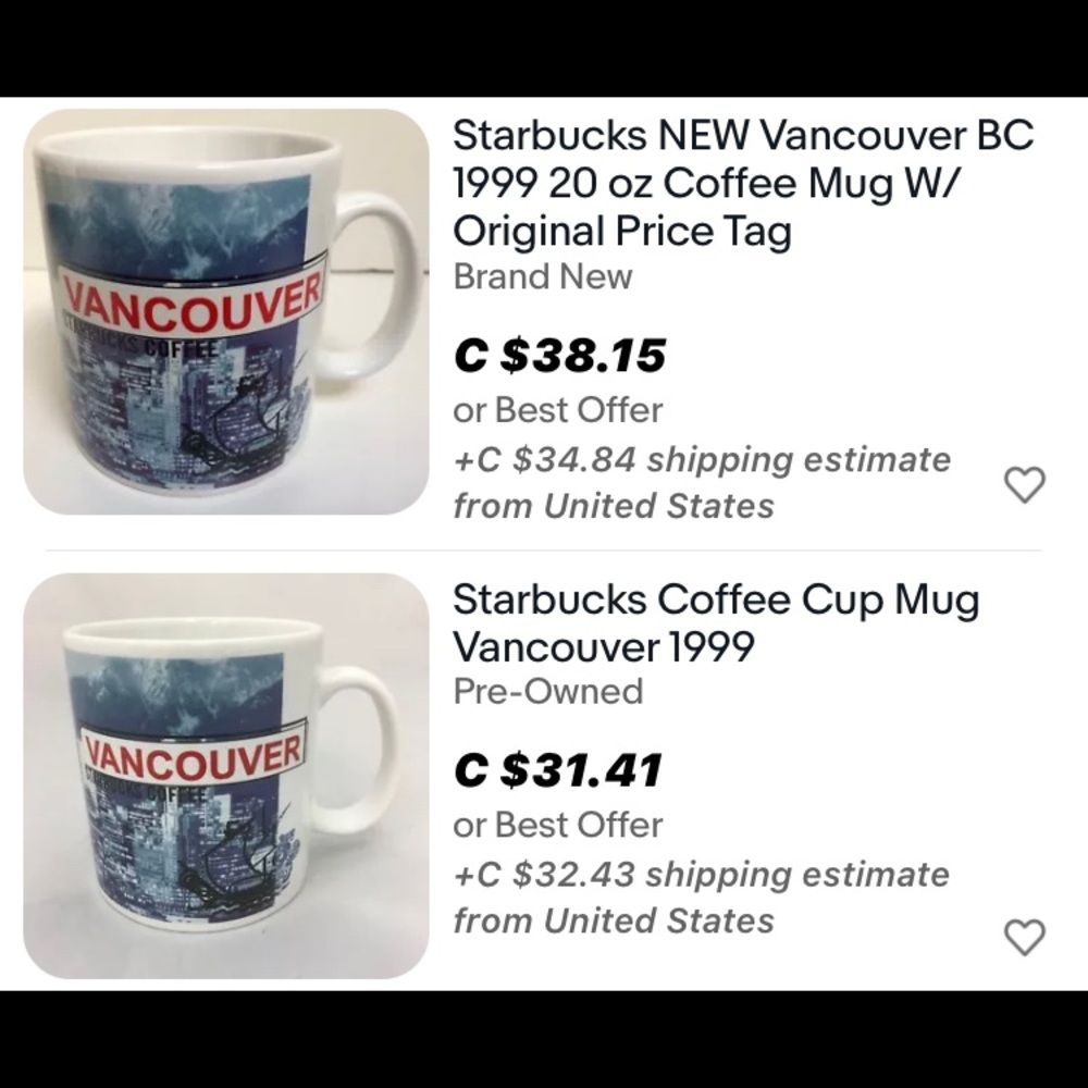 Vintage Starbucks “Vancouver” 20oz mug - Picture 9 of 10